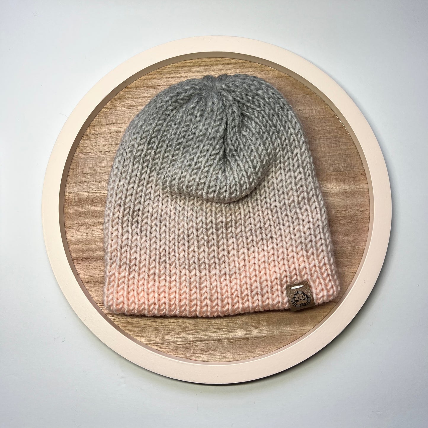 Children Beanie - Grey/Pink Ombre