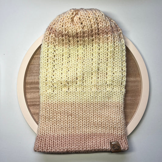 Adults Beanie - Ivory/Nude